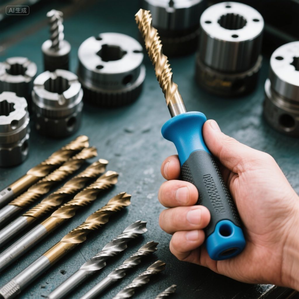 jimeng-2025-08-05-8336-模具手柄 手拍 机器丝锥 丝锥和模具组 点击手柄