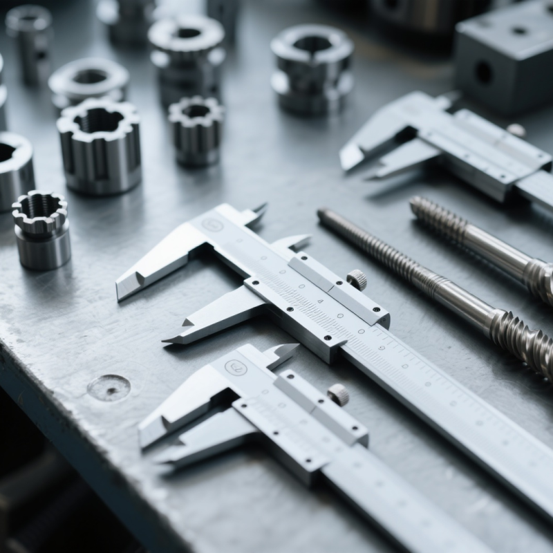 jimeng-2025-08-09-1702-游标卡尺、游标卡尺和丝锥模具